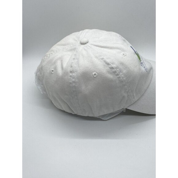 H2O At Home White Baseball Hat Cap Adjustable Strap-back Anvil Cotton - Picture 9 of 10